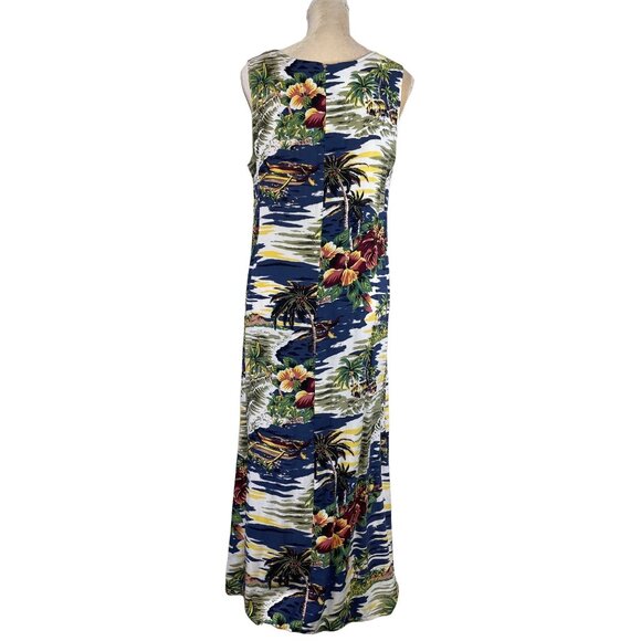 Hilo Hattie's Hawaiian 2pc Hibiscus Island Sleeveless Dress and Blouse Set - Picture 8 of 10